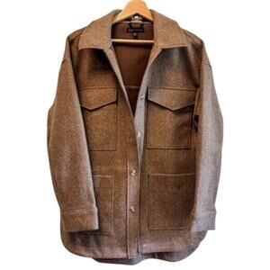 Banana Republic Womens Medium Structured 4 Pocket Button Shacket Shirt Jacket